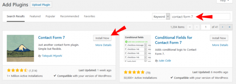 install Contact Form 7
