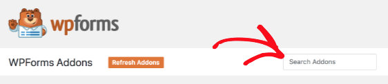 search wpform addons