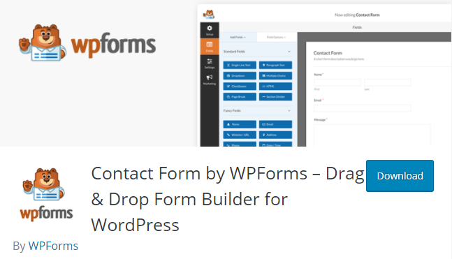 wordpress contact form plugin-wpforms 