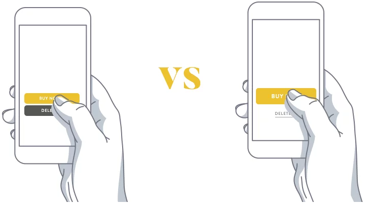 big vs small finger-sized app form