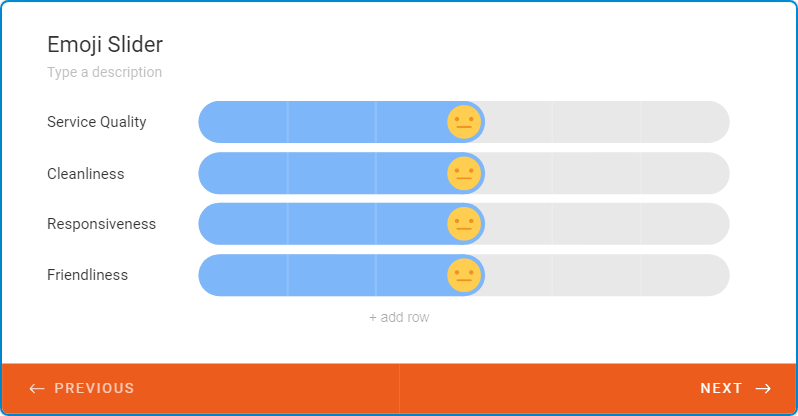 blue emoji bar for feedback 