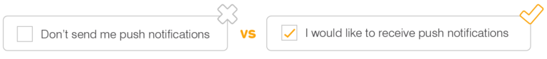 positive vs negative checkboxes