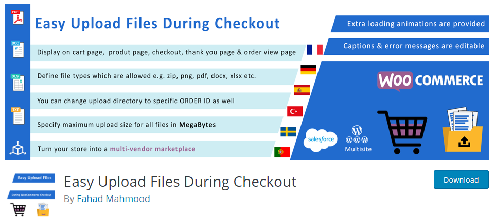 Easy Upload Files During Checkouts plugin