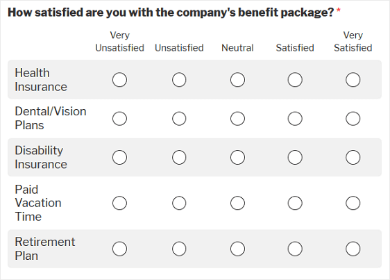 job satisfaction survey