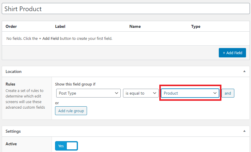 setting post types equal products