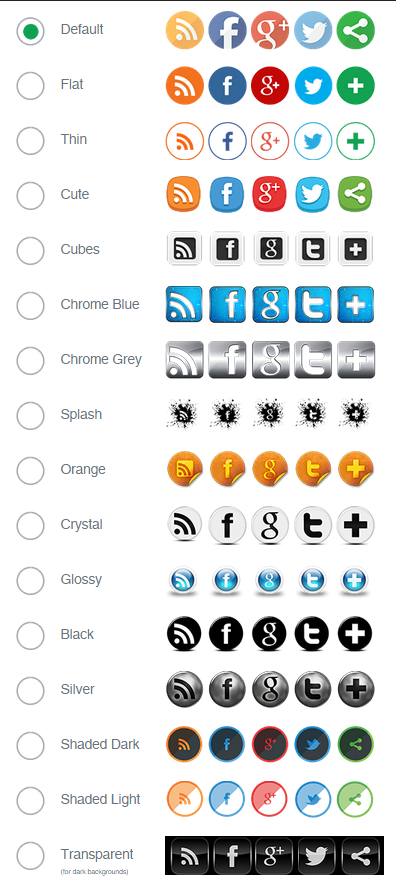 design social share buttons
