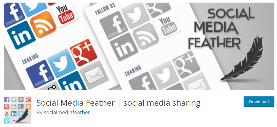 wordpress social media feather