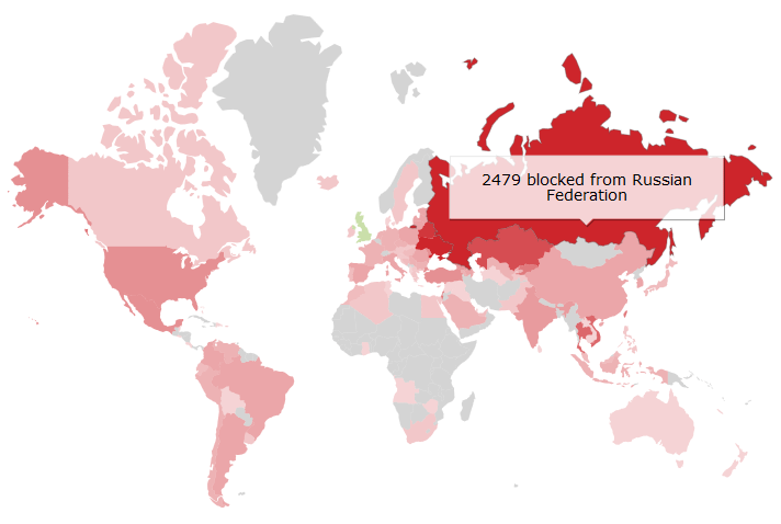 Block WordPress user registration spam by geolocation