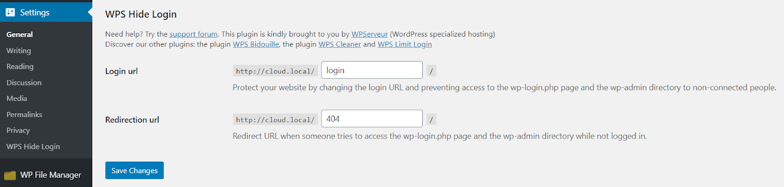 Change WordPress login page URL