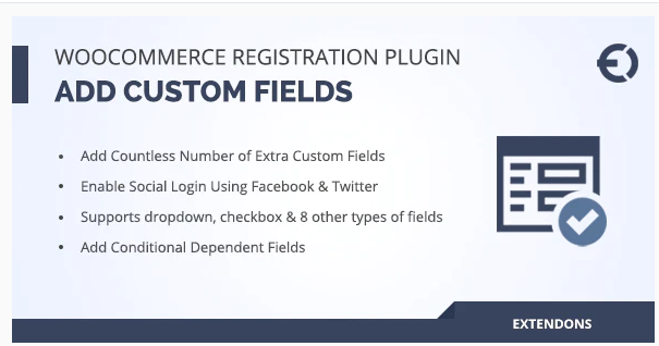 WooCommerce Registration Fields Plugin by Extendons