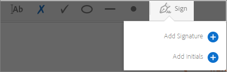 Adobe Reader's sign options
