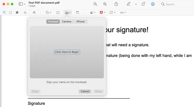 create electronic signatures on Mac
