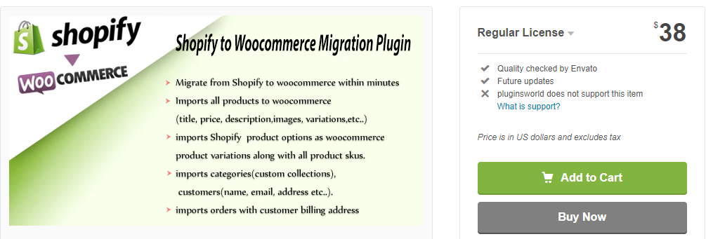 Shopify to WooCommerce Migration plugin