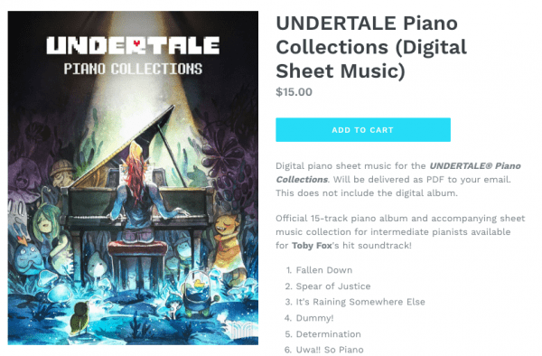 undertale piano collections
