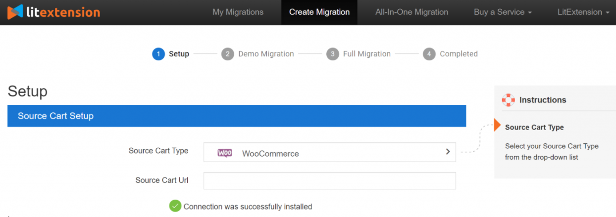 WooCommerce source cart setup