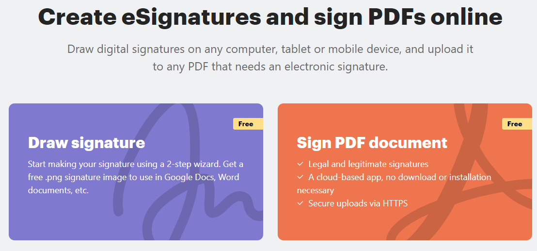 create transparent signatures online