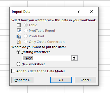 import data