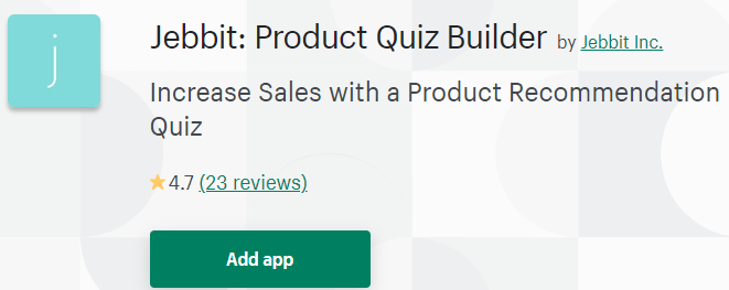 Jebbit Product Quiz Builder