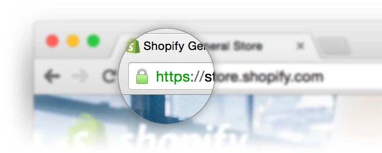 SSL certificate Shopify security padlock