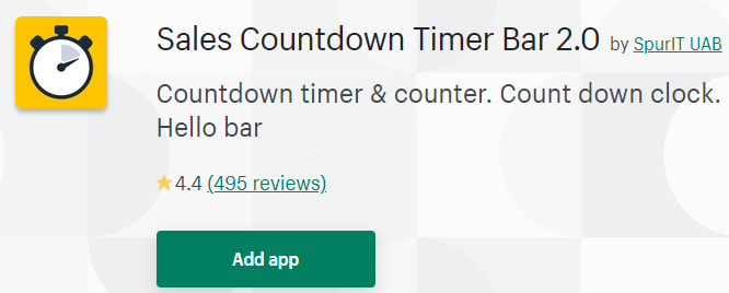 sales countdown time bar