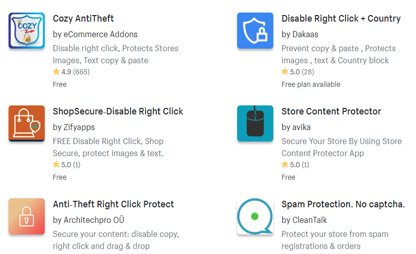 Shopify security apps