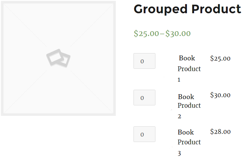 WooCommerce grouped products in frontend