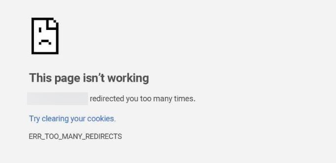  too many redirects error in wordpress