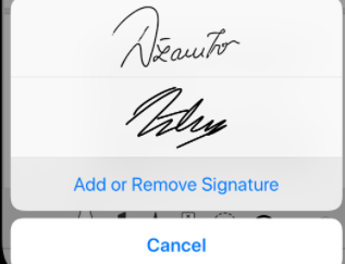 add or remove signatures