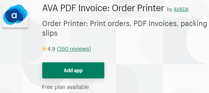 AVA PDF Invoice