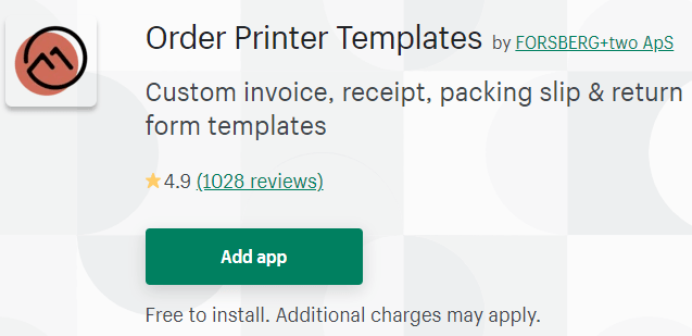 Order Printer Templates