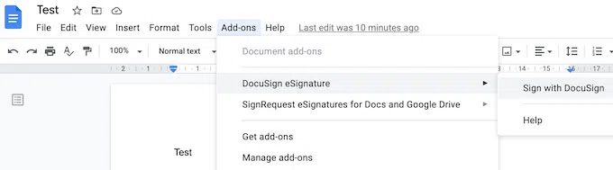 sign with DocuSign