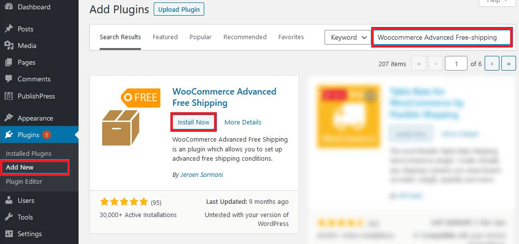 woocommerce advanced free shipping