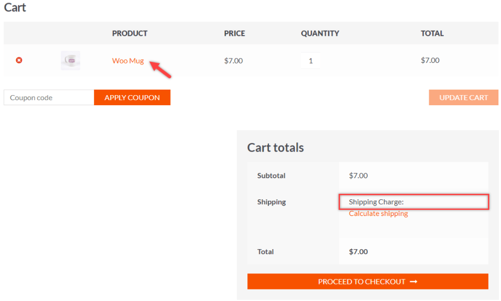 woocommerce cart page