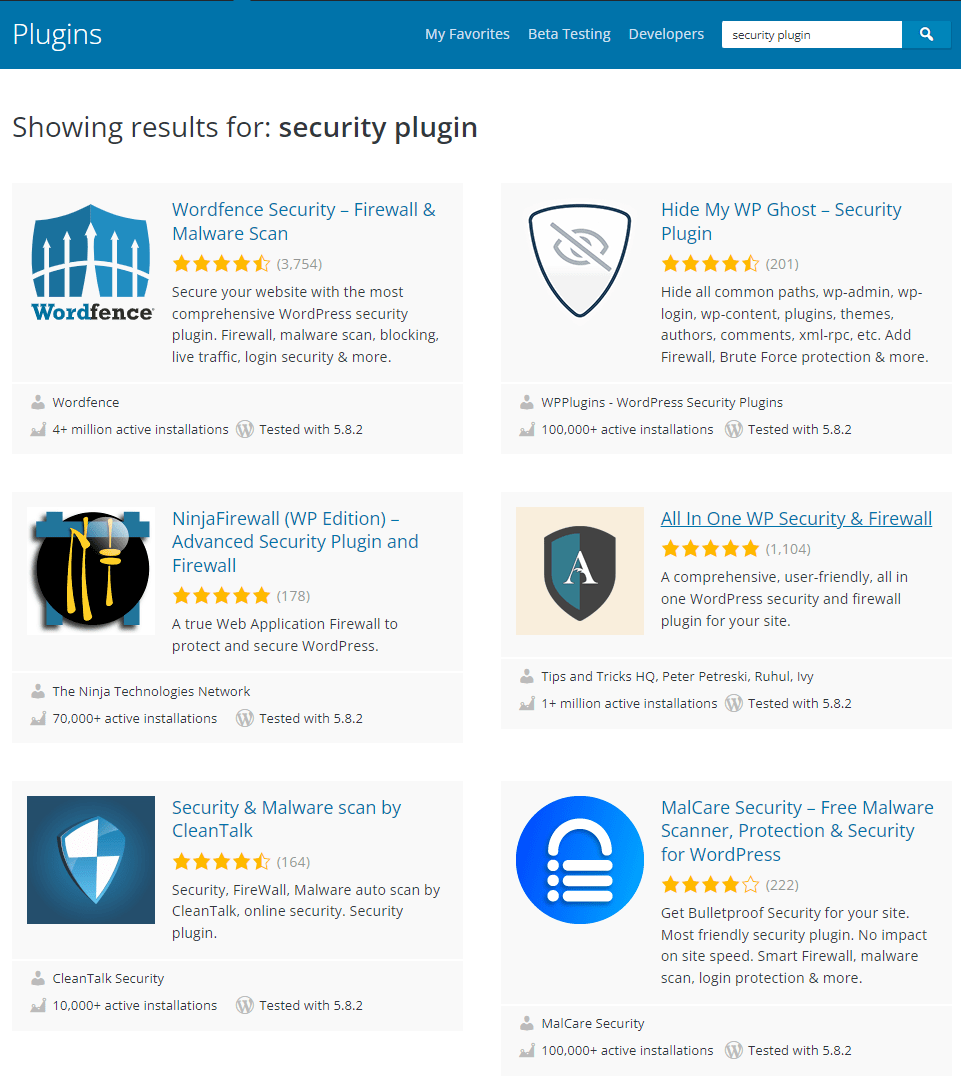 wordpress security plugins