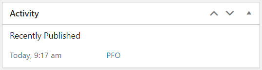 pfo-wordpress-dashboard-activity