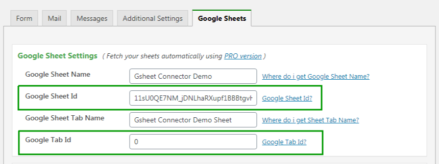 pfo-contact-form-7-google-sheets-settings